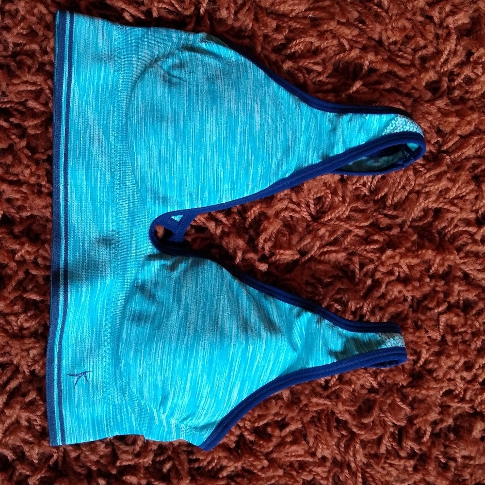 Danskin small padded sports bra teal aqua
